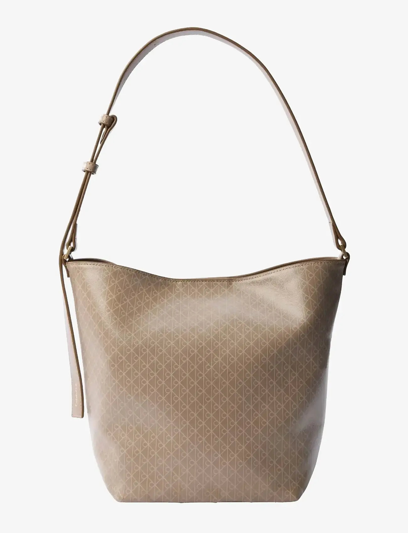 Calvin Klein - EMBLEM AOP MEDIUM BUCKET - alltags-style - desert taupe aop - 0
