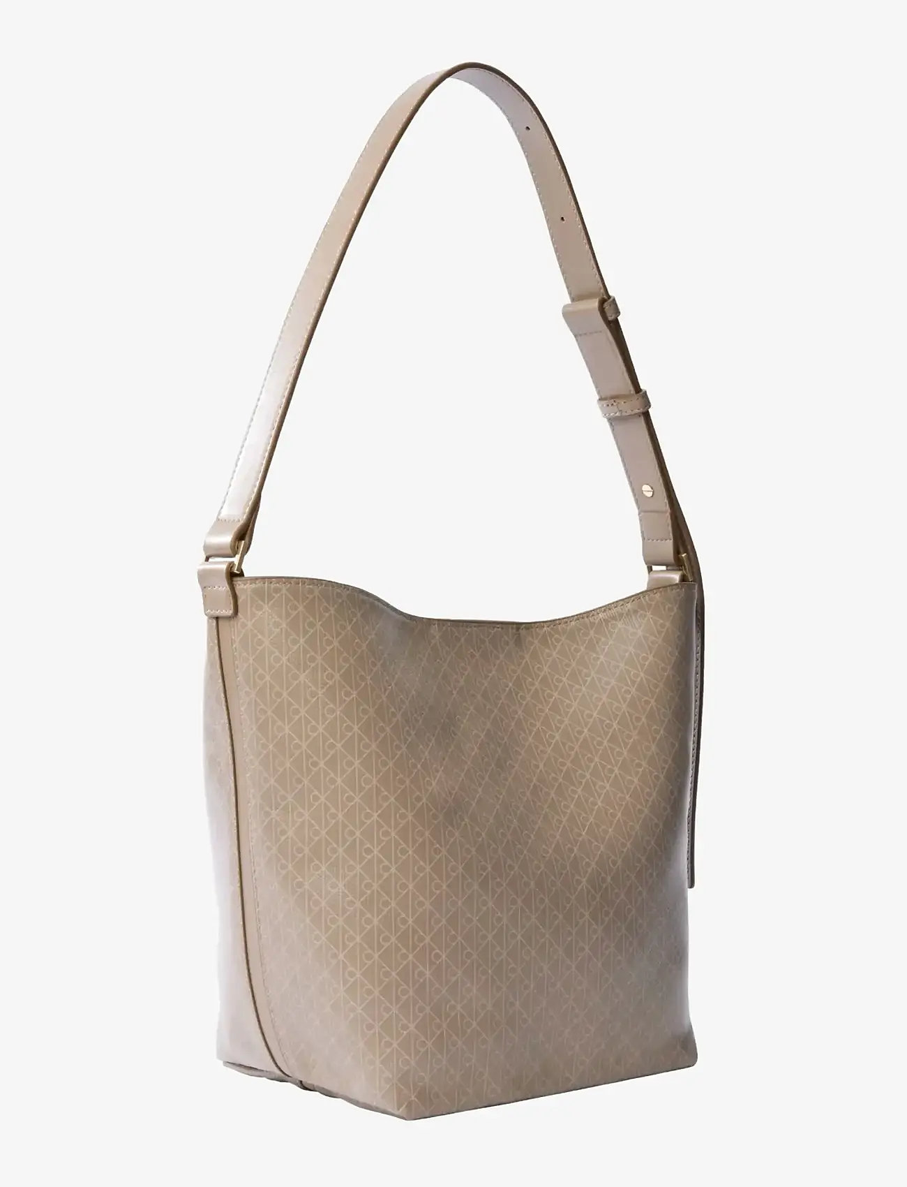 Calvin Klein - EMBLEM AOP MEDIUM BUCKET - alltags-style - desert taupe aop - 1