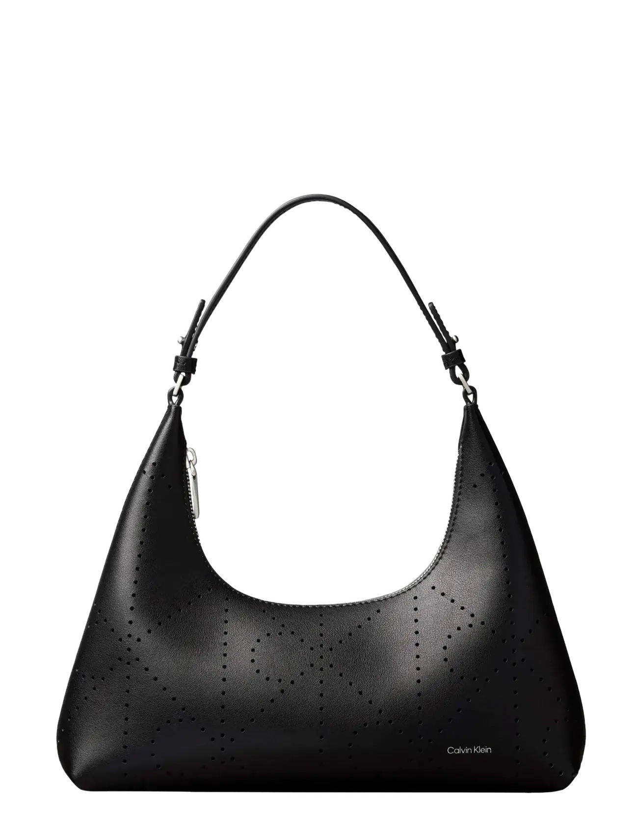 Calvin Klein EMBLEM AOP PERFOR LTHR BAG - Taschen - BLACK / black