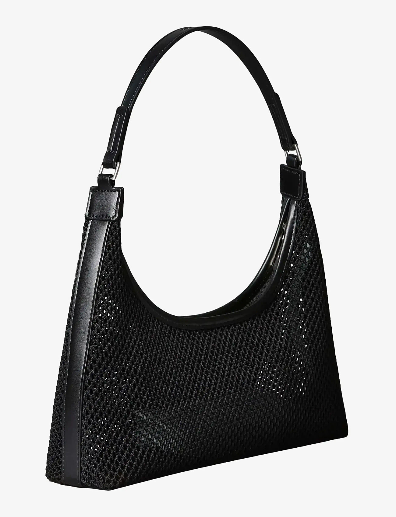 Calvin Klein - EMBLEM MESH SHOULDER BAG - everyday style - black - 1