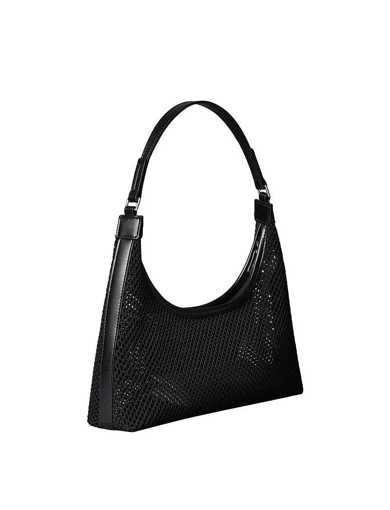 Calvin Klein - EMBLEM MESH SHOULDER BAG - alltags-style - black - 1