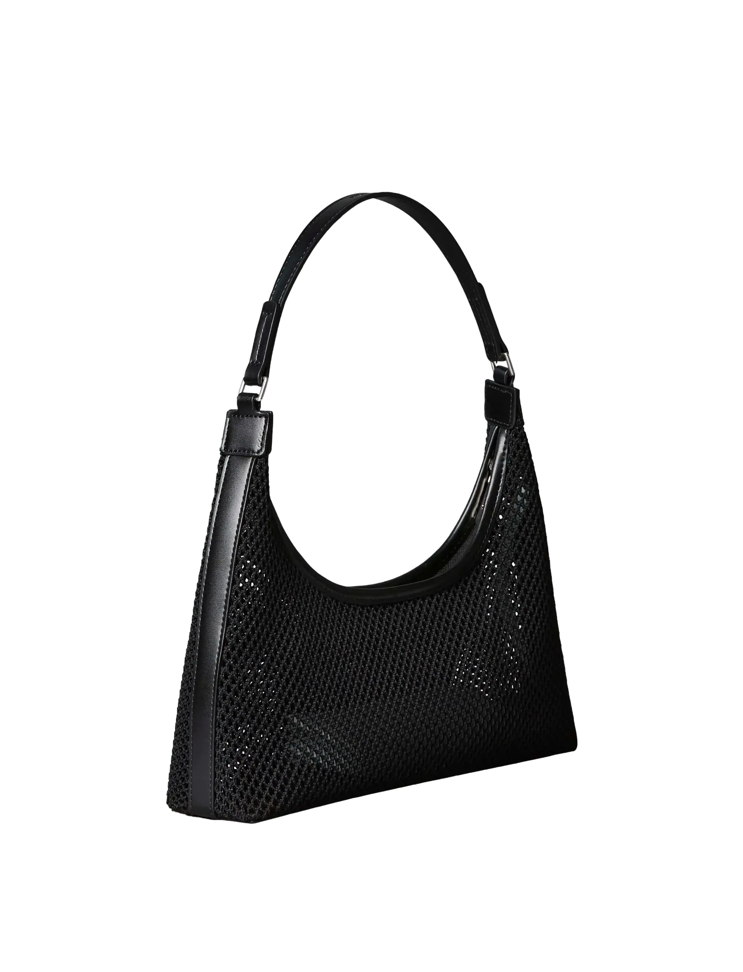 Calvin Klein - EMBLEM MESH SHOULDER BAG - festmode zu outlet-preisen - black - 1