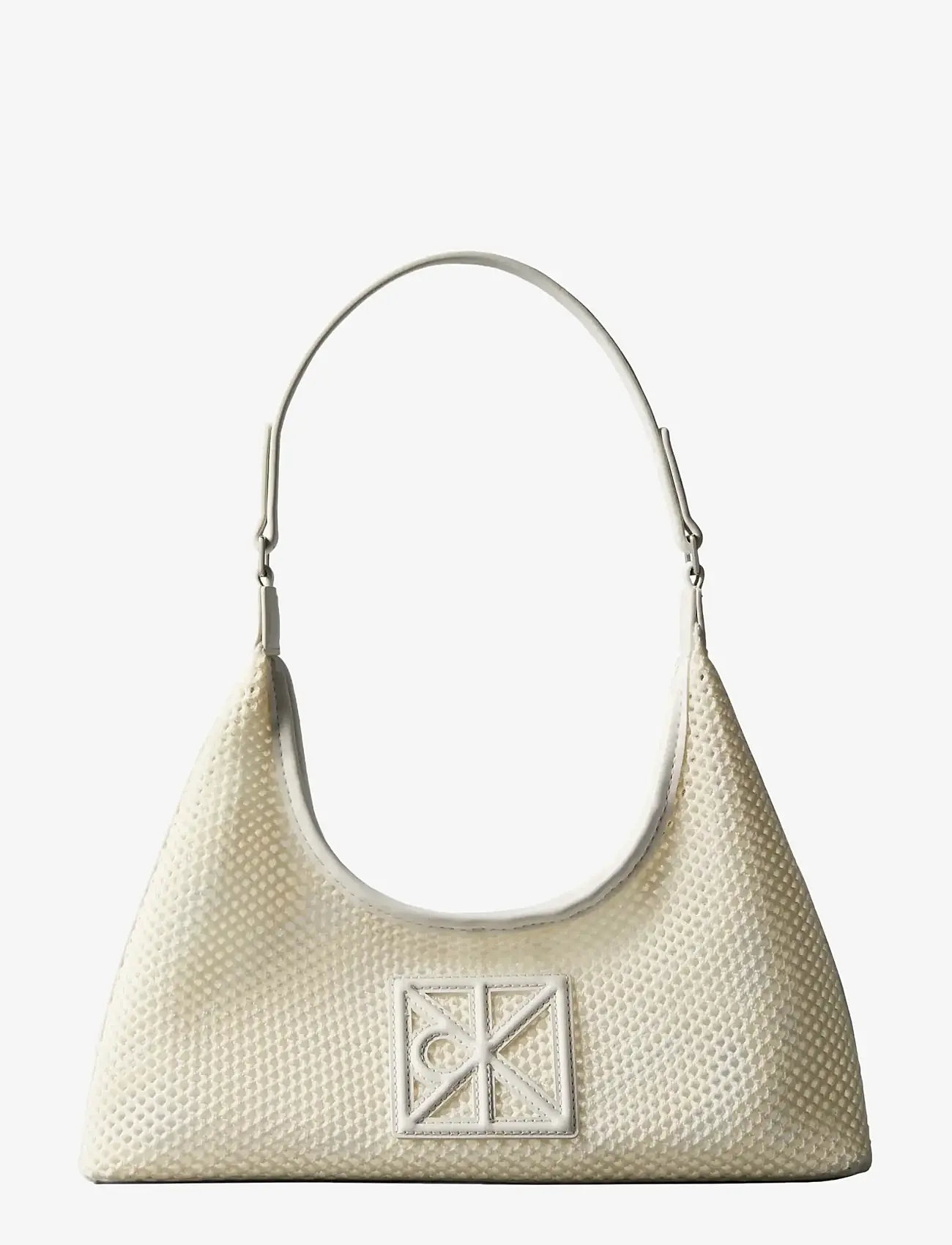 Calvin Klein - EMBLEM MESH SHOULDER BAG - everyday style - white alyssum - 1