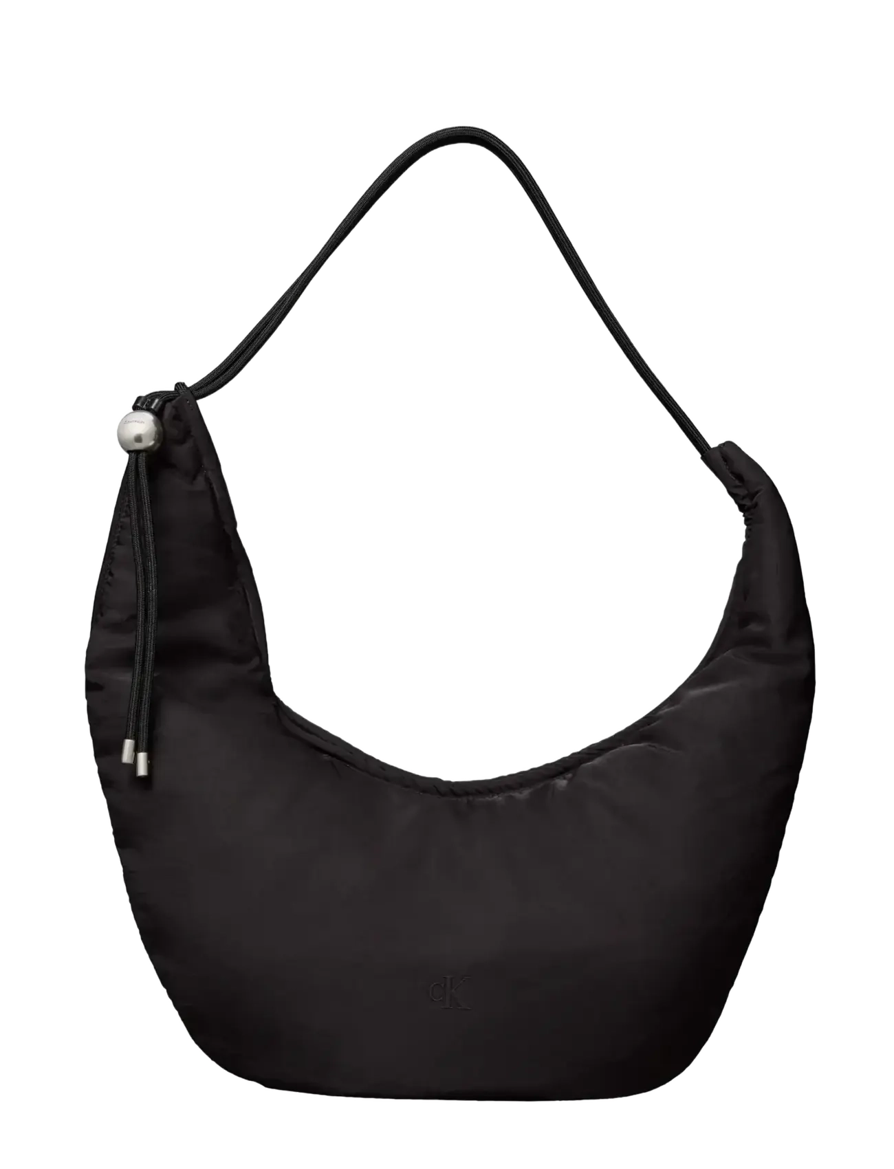 Calvin Klein - NYLON CORD MEDIUM HOBO BAG - skuldertasker - black - 1
