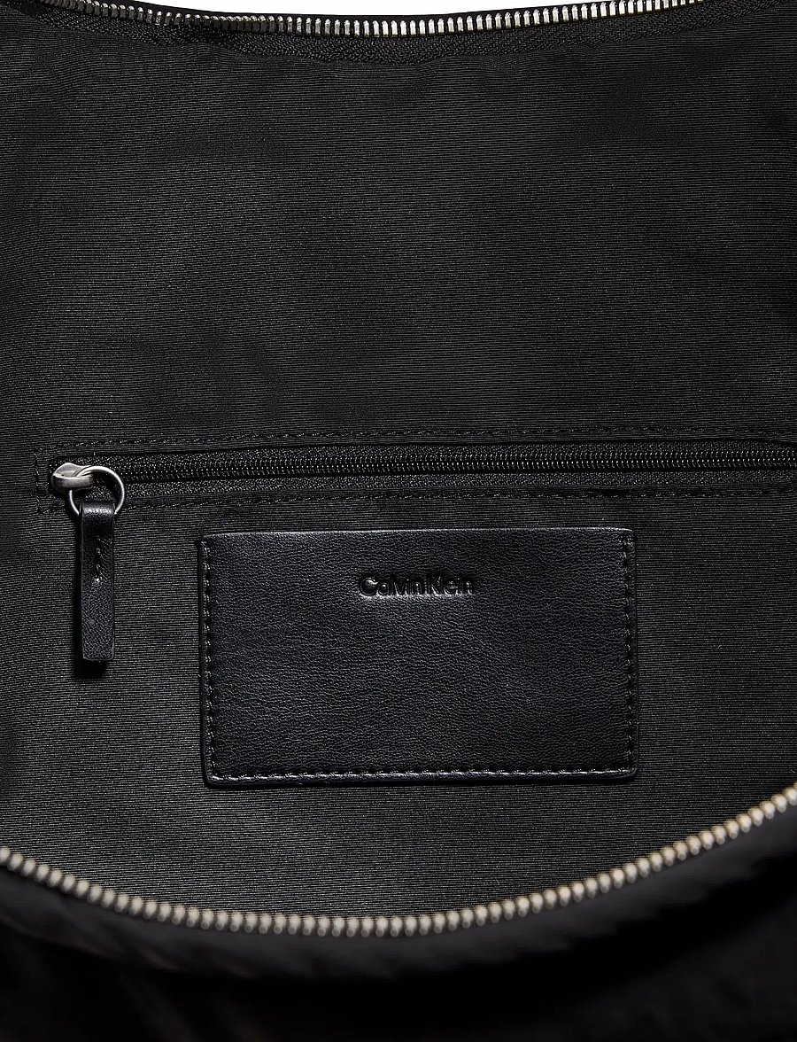 Calvin Klein - NYLON CORD MEDIUM HOBO BAG - skuldertasker - black - 3