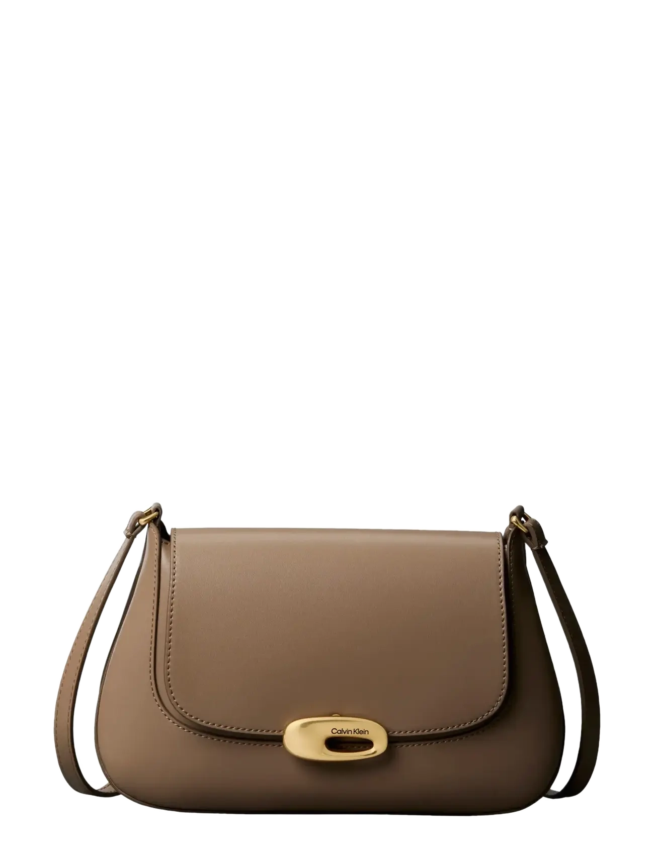 CALVIN KLEIN Hardware Flap Medium Crossbody Beige - One Size - Damen