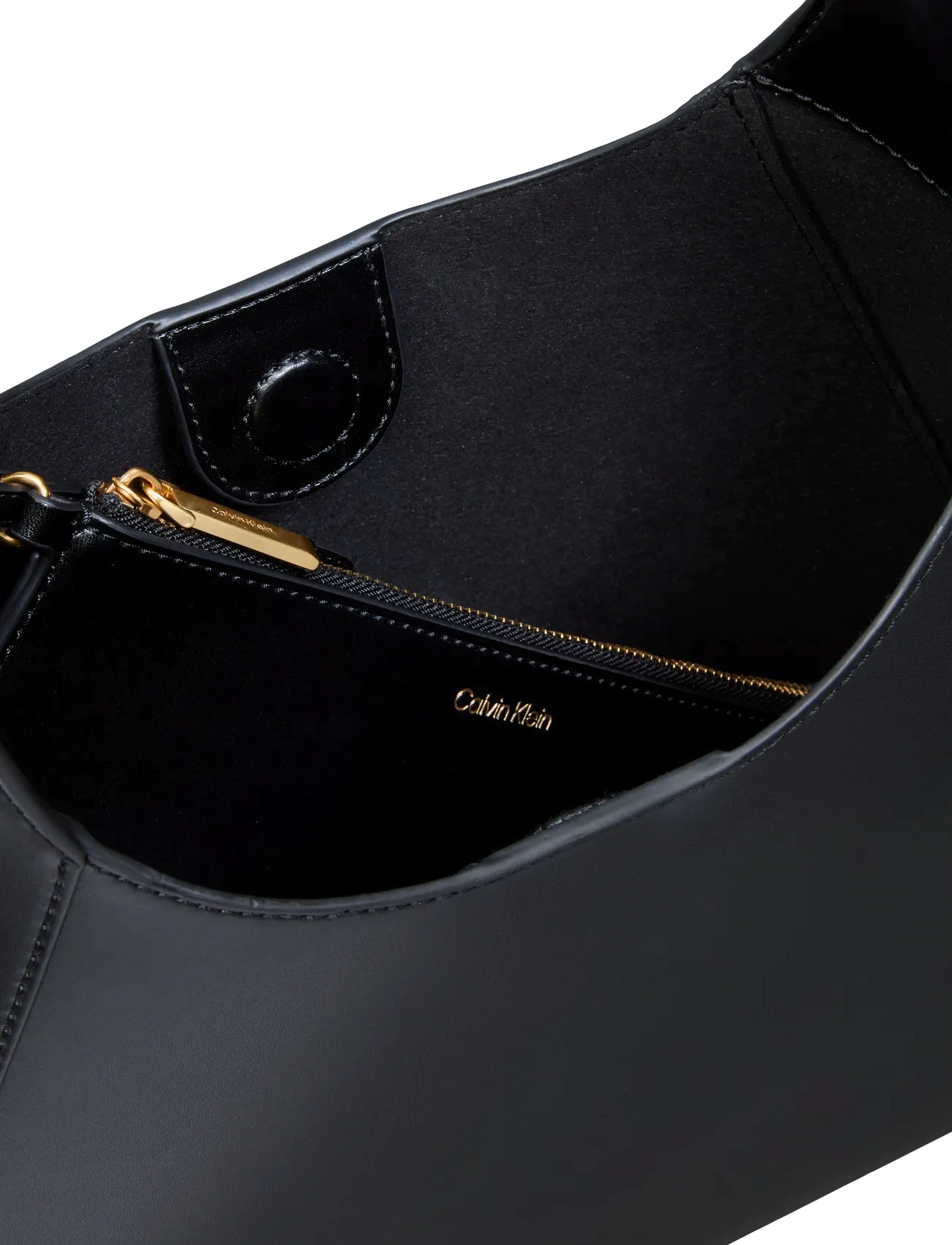 Calvin Klein - HARDWARE ADJ STRAP MEDIUM BAG - black  tumbled deep gold - 4