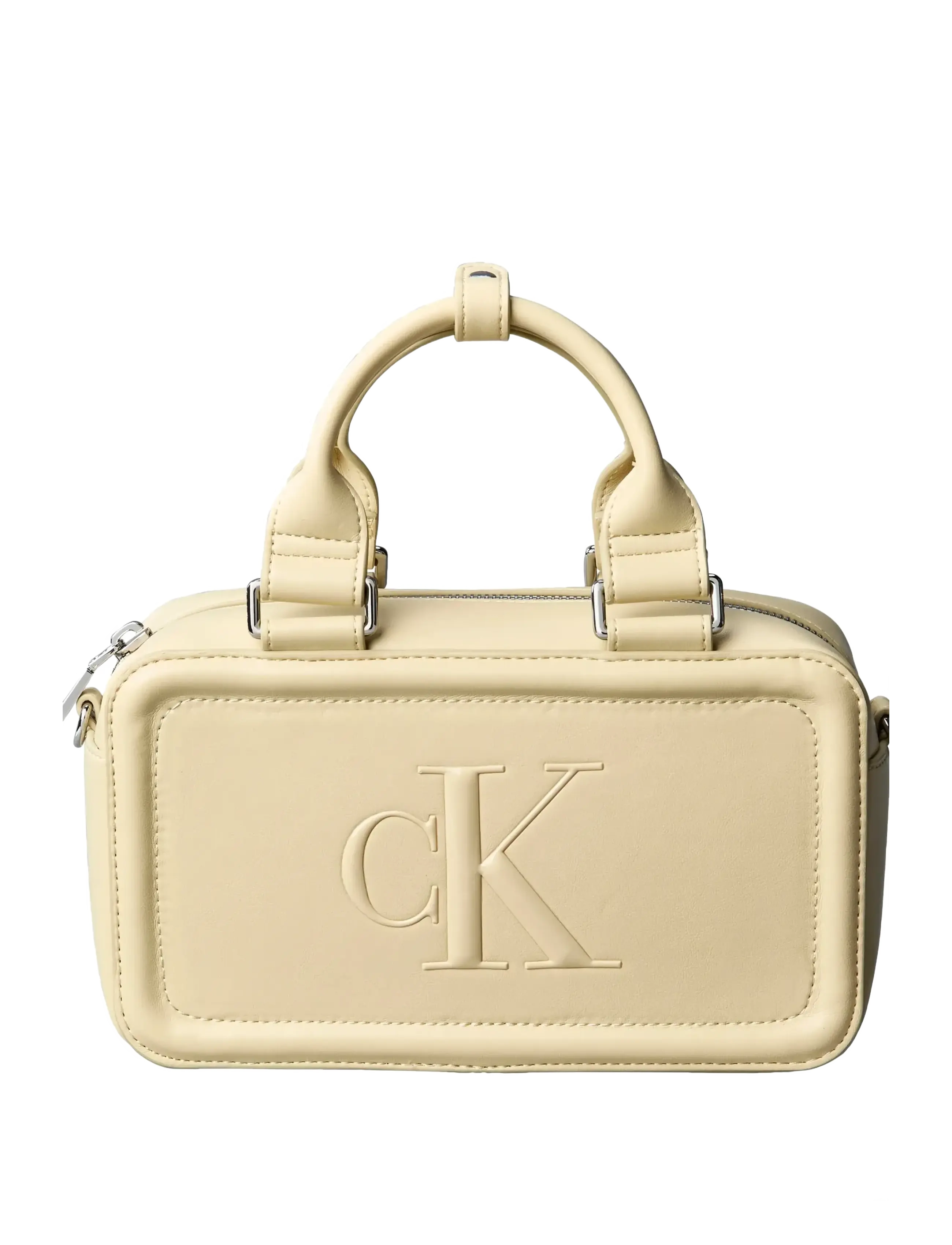 CALVIN KLEIN Bold Ck Elongated Mini Tote Cream - One Size - Damen
