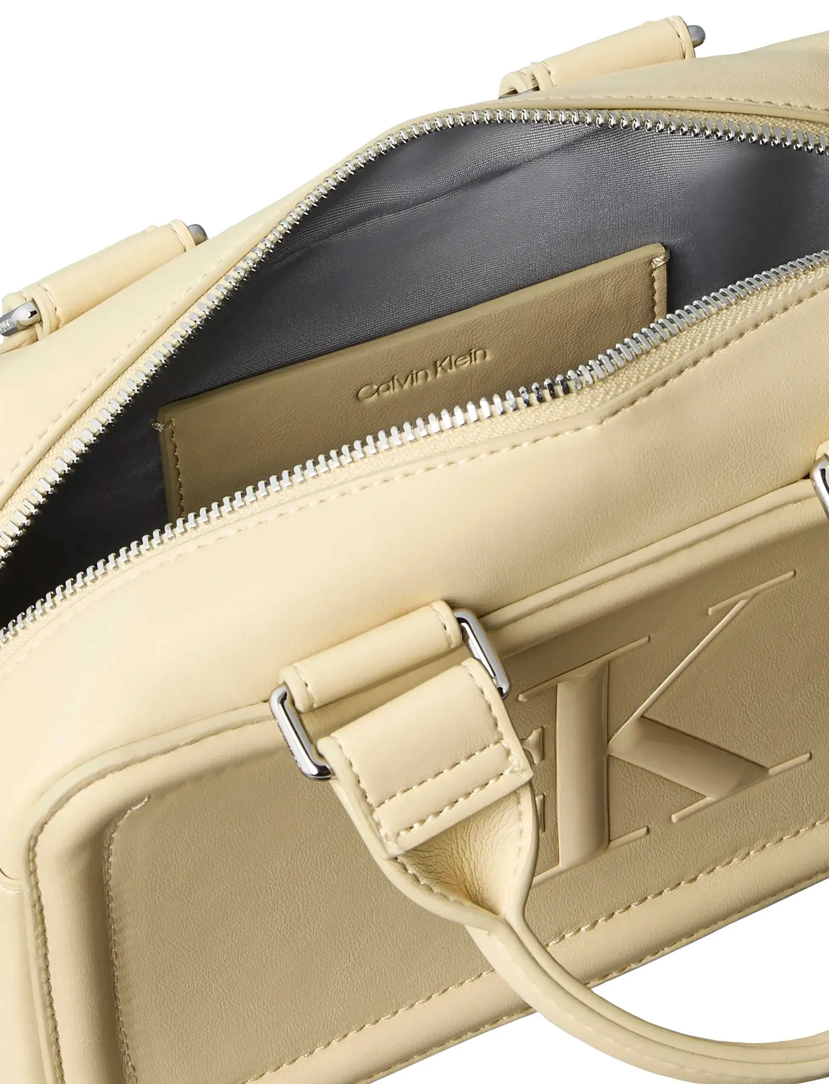 Calvin Klein - BOLD CK ELONGATED MINI TOTE - speciella tillfällen - parsnip - 3