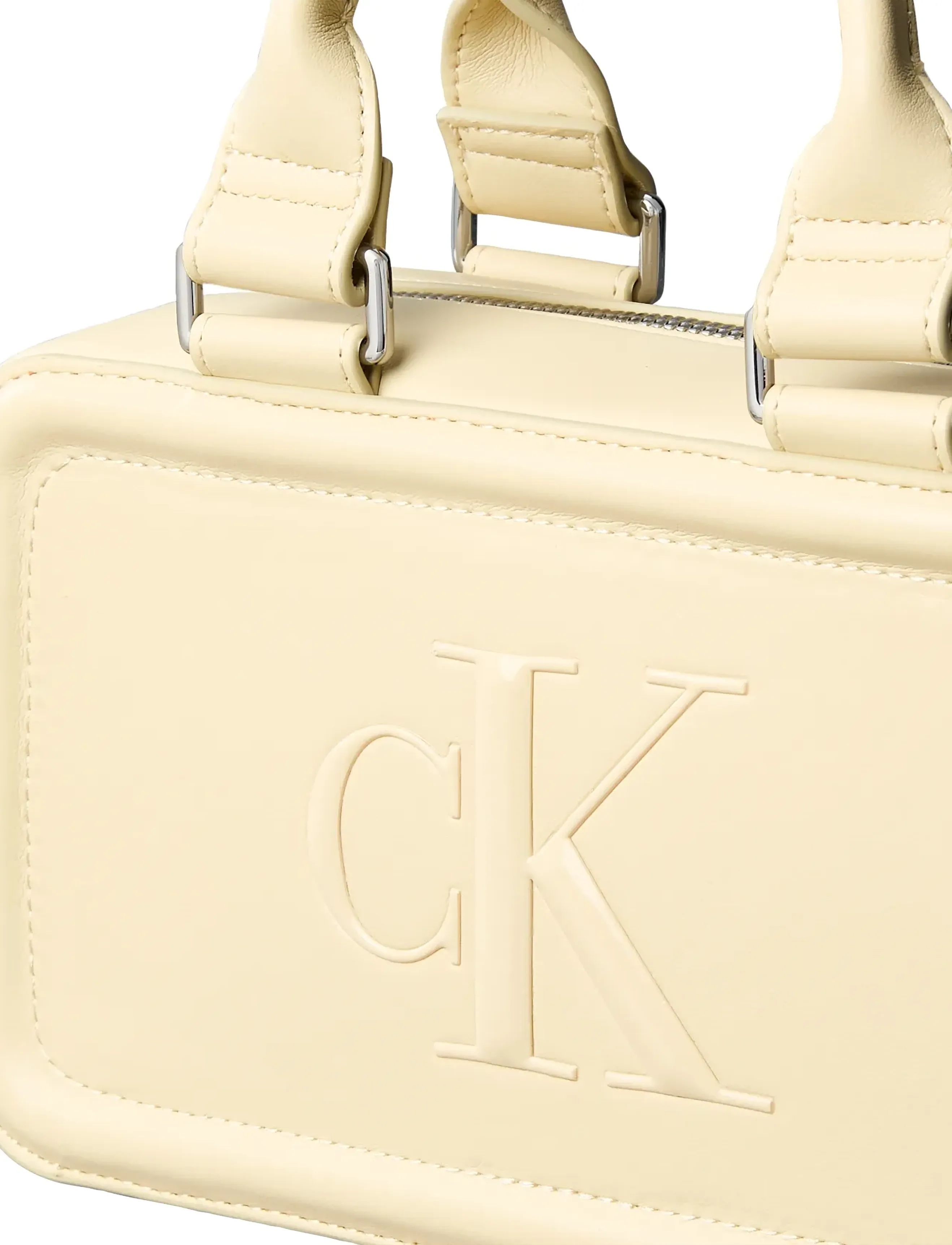 Calvin Klein - BOLD CK ELONGATED MINI TOTE - speciella tillfällen - parsnip - 4