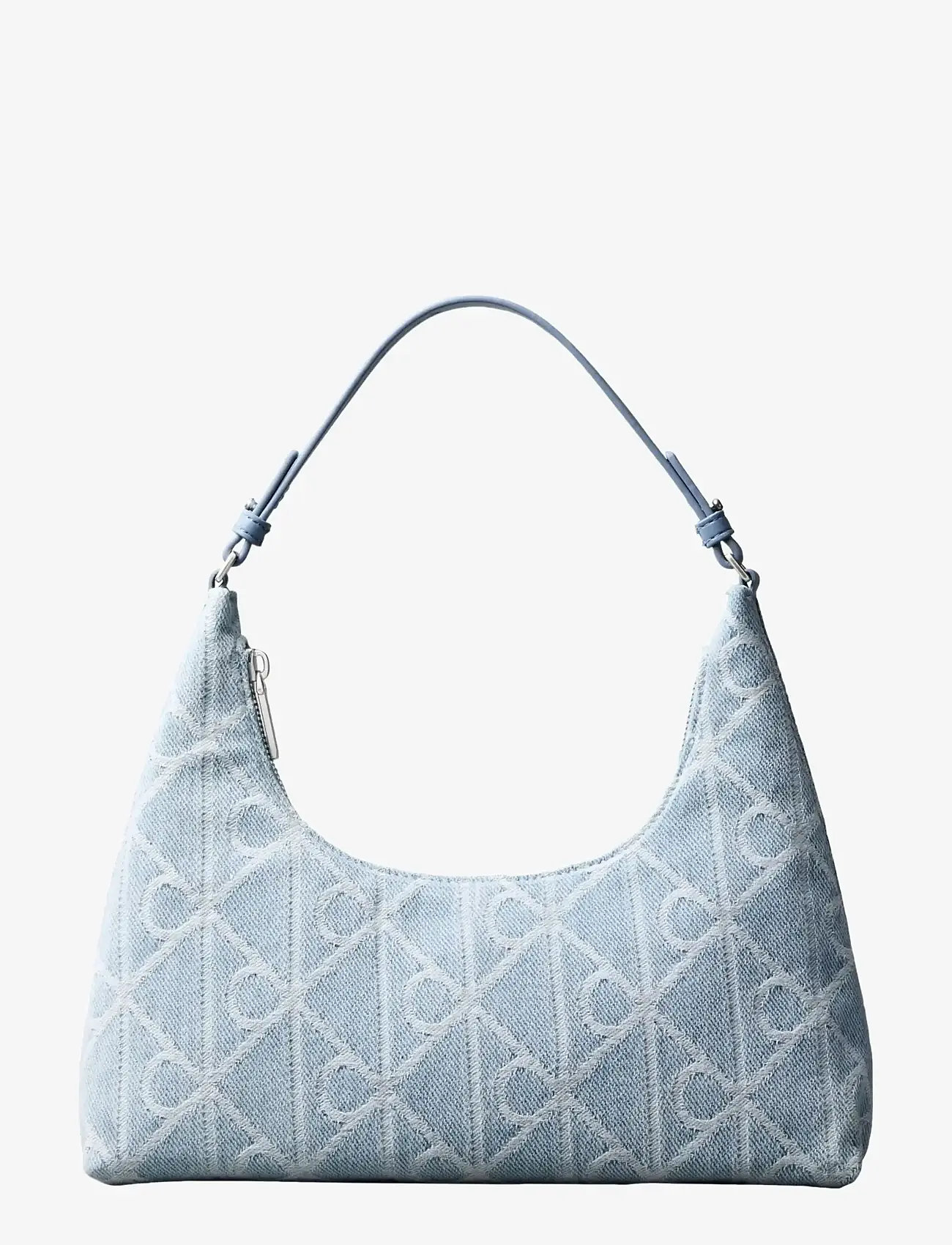 Calvin Klein - EMBLEM AOP DENIM SHOULDER BAG - alltags-style - denim jqd light wash - 0