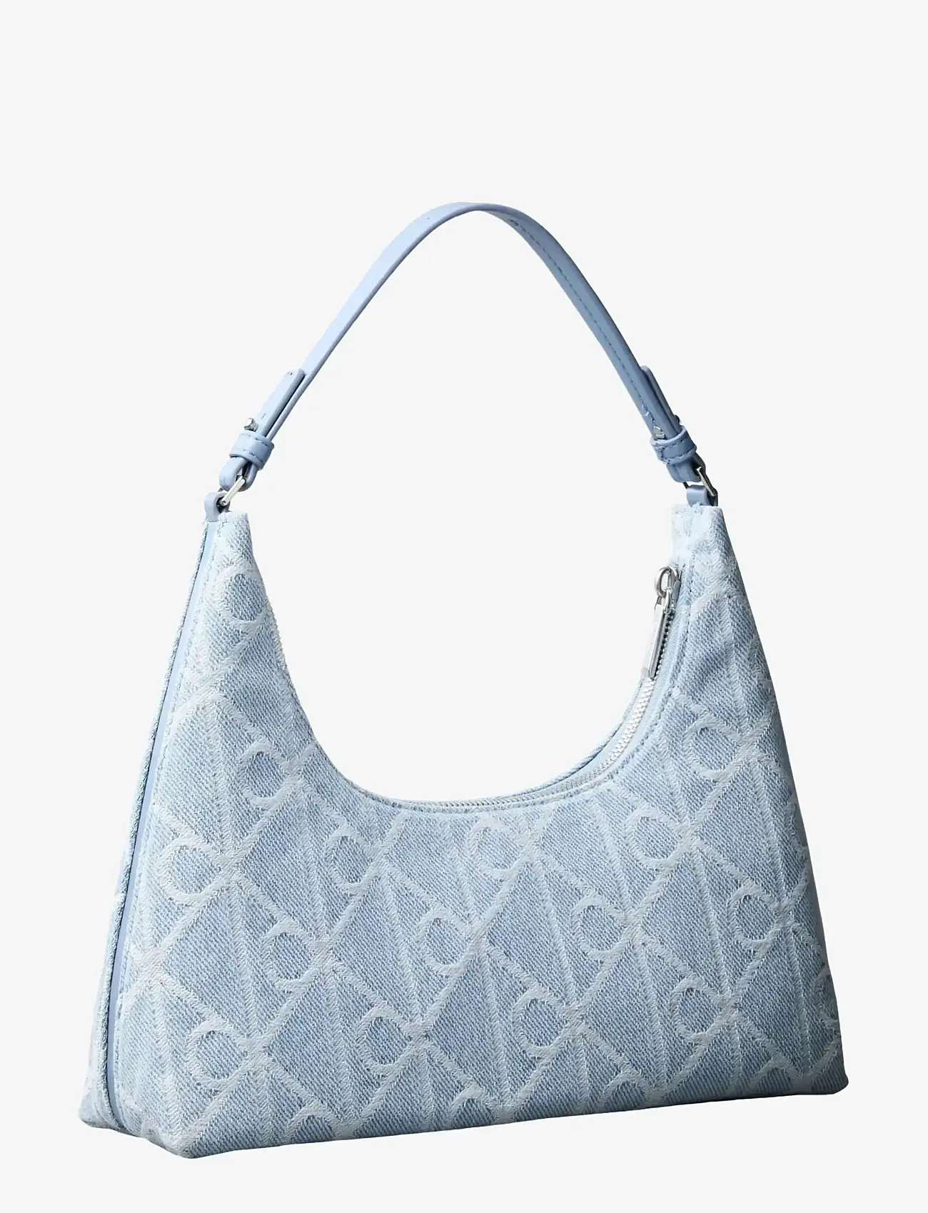 Calvin Klein - EMBLEM AOP DENIM SHOULDER BAG - alltags-style - denim jqd light wash - 1