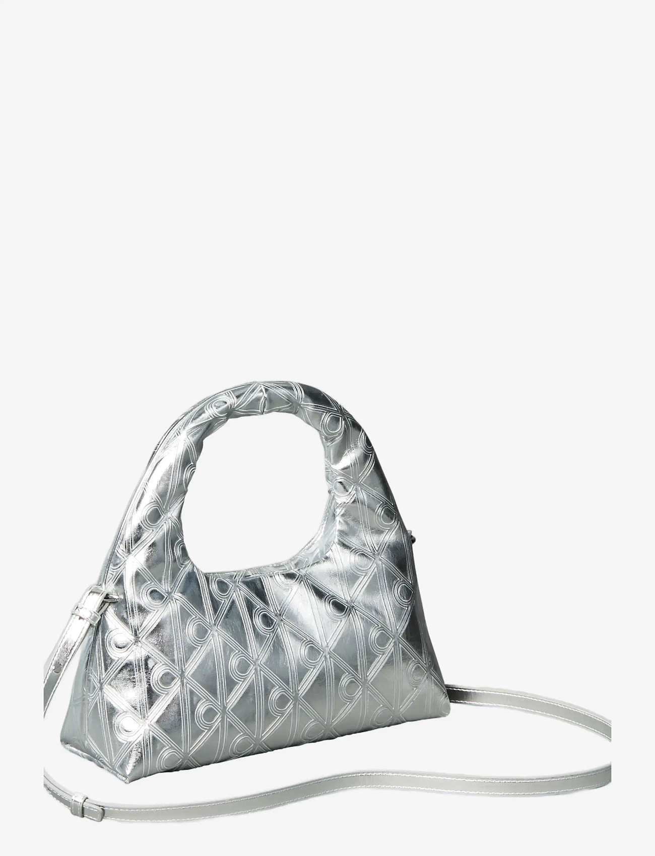 Calvin Klein - PUFFY AOP  MINI BAG WITH STRAP - special occasions - silver metallic - 1