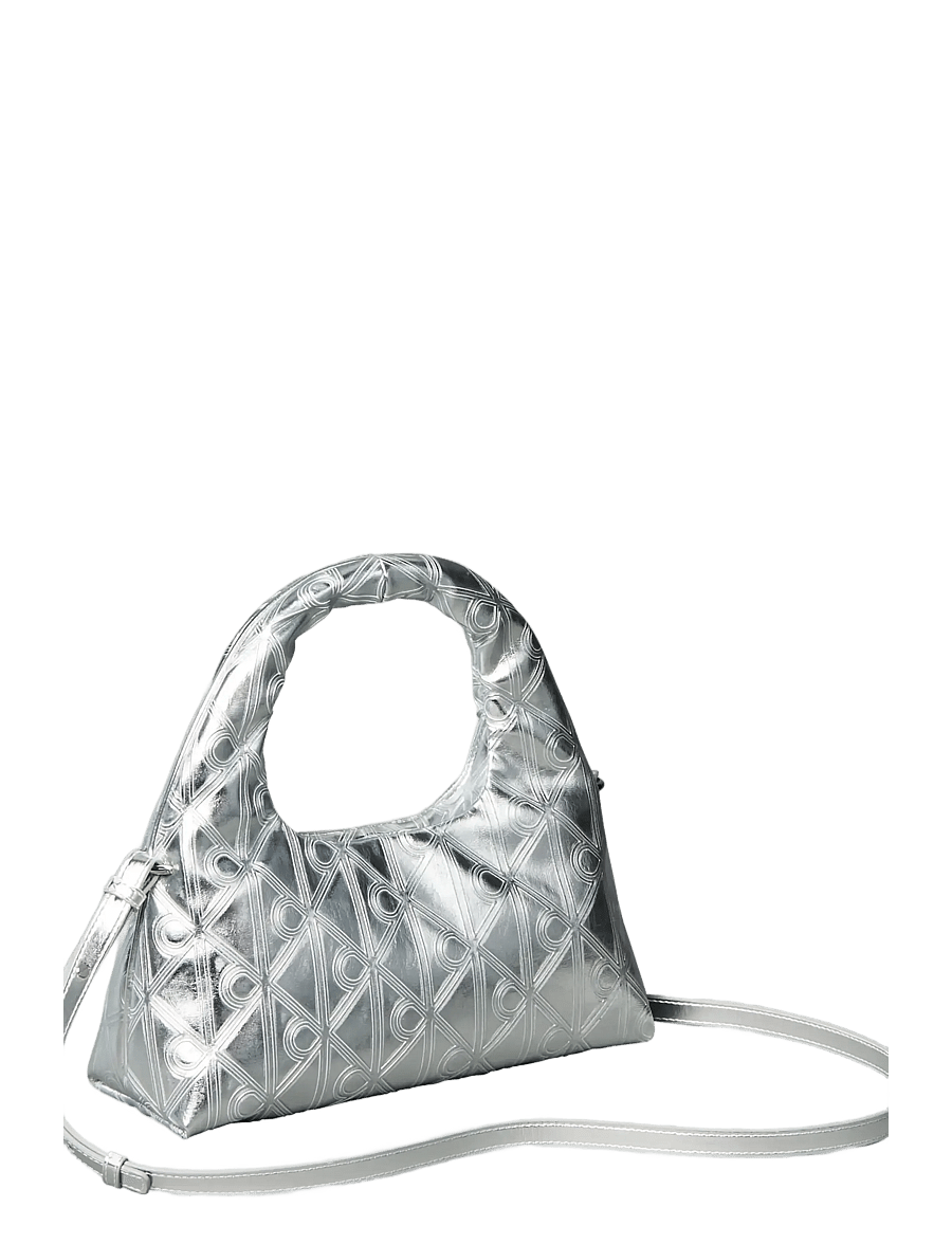 Calvin Klein - PUFFY AOP MINI BAG WITH STRAP - handbags - silver metallic - 2