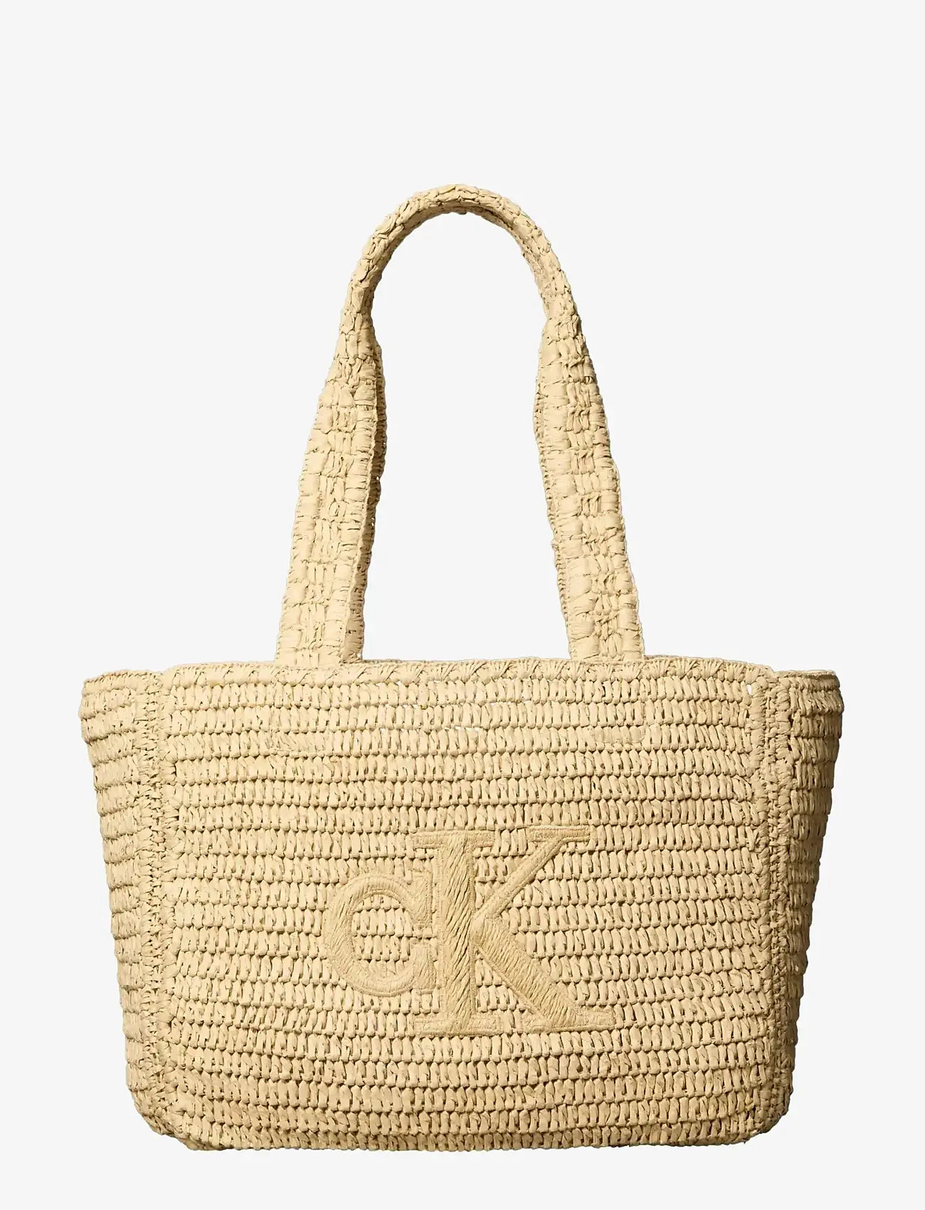 Calvin Klein - BOLD CK RAFFIA MEDIUM TOTE - shoppere - natural raffia - 1