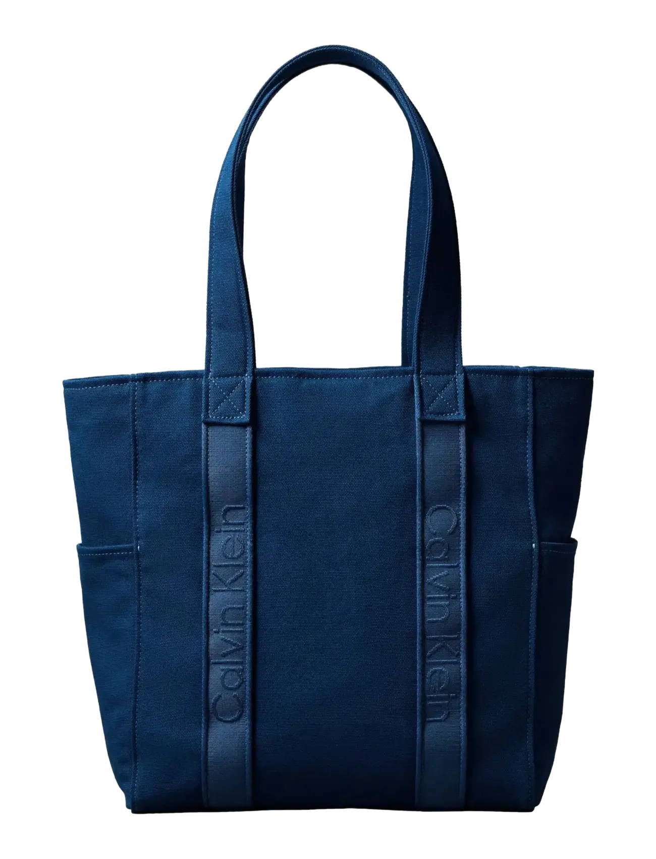 Calvin Klein WEBBING STRAP CANVAS TOTE - Taschen - ENSIGN BLUE / navy