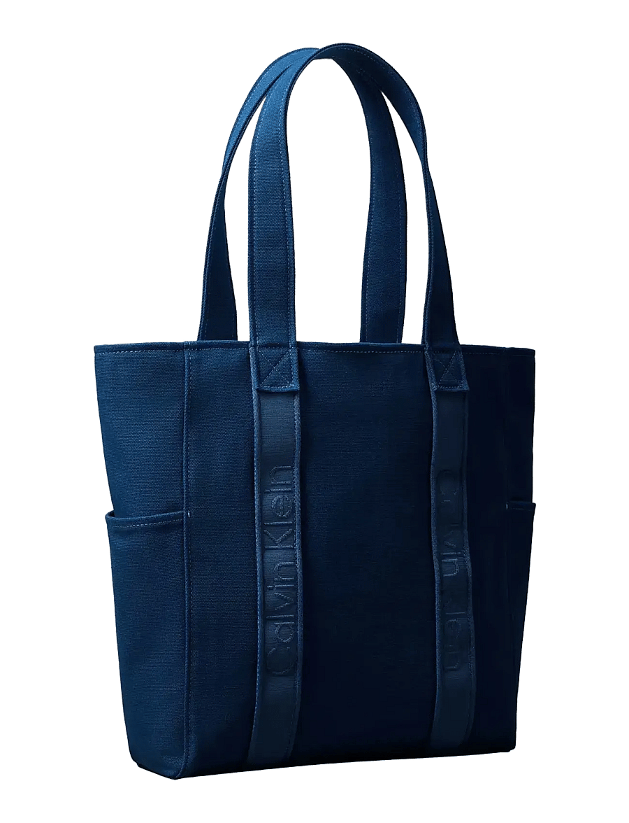 Calvin Klein - WEBBING STRAP CANVAS TOTE - shoppers - ensign blue - 1