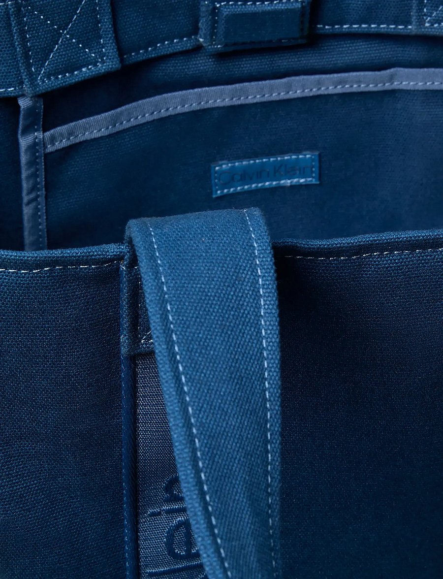 Calvin Klein - WEBBING STRAP CANVAS TOTE - shoppers - ensign blue - 2