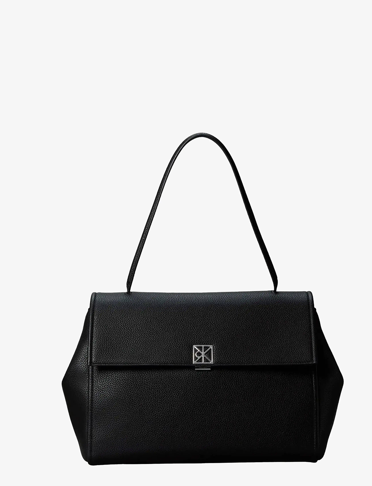 Calvin Klein - EMBLEM HW PEBBLE SATCHEL - special occasions - black - 1