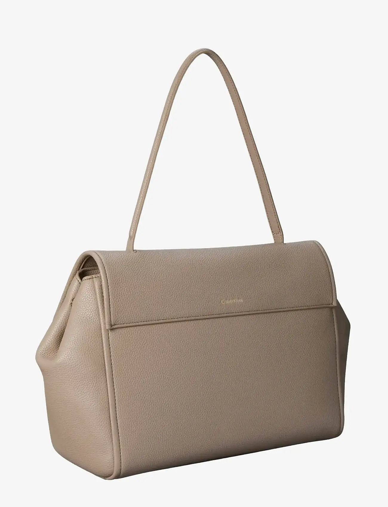 Calvin Klein - EMBLEM HW PEBBLE SATCHEL - igapäevane stiil - desert taupe - 1
