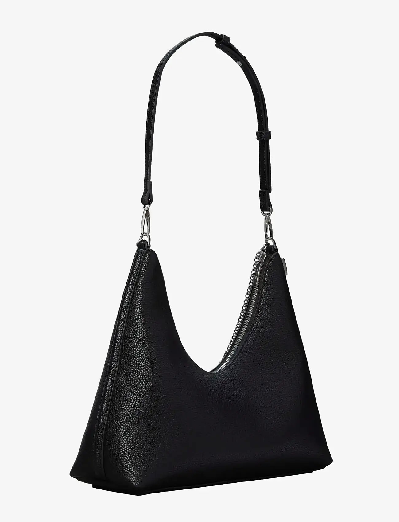 Calvin Klein - EMBLEM HW PEBBLE SHOULDER BAG - alltags-style - black - 2