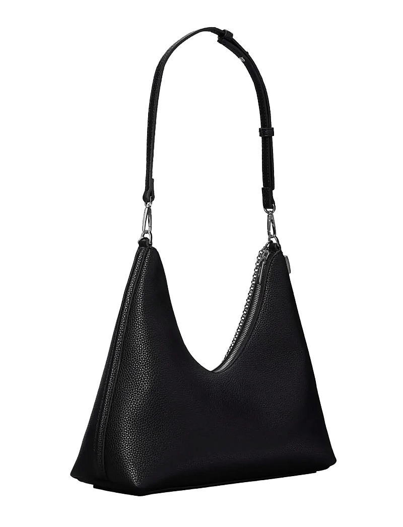 Calvin Klein - EMBLEM HW PEBBLE SHOULDER BAG - alltags-style - black - 2