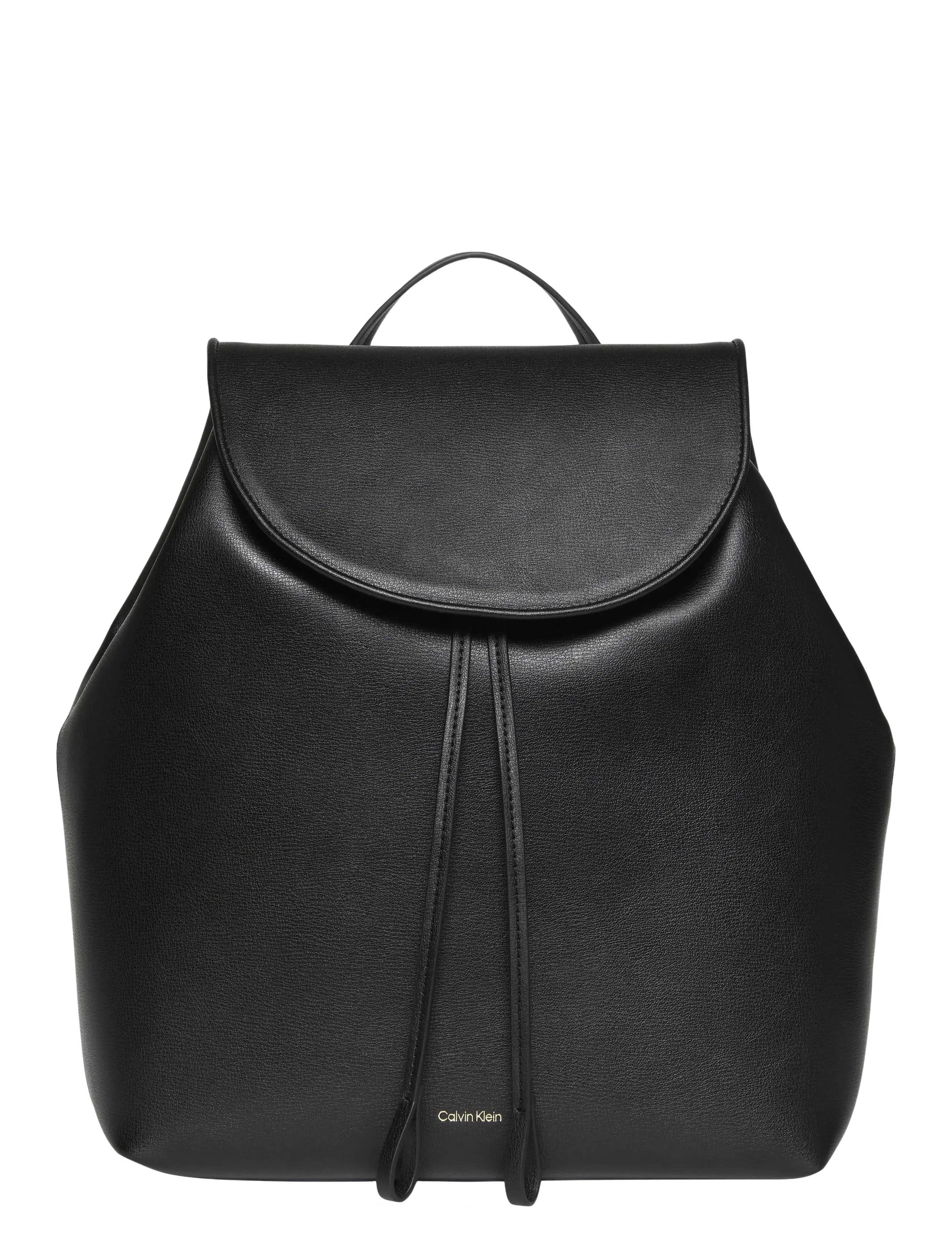 Calvin Klein FOIL LOGO LARGE FLAP BACKPACK - Taschen - BLACK TOASTED COCONUT / black