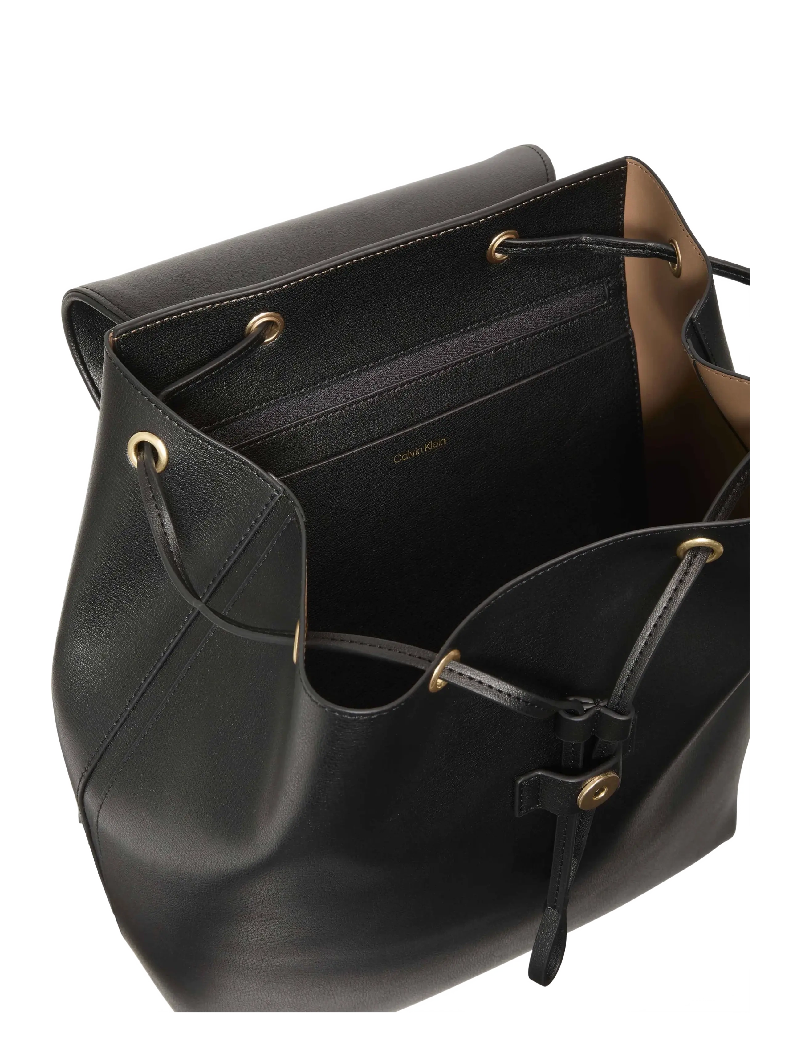 Calvin Klein - FOIL LOGO LARGE FLAP BACKPACK - accessoires - black toasted coconut - 2