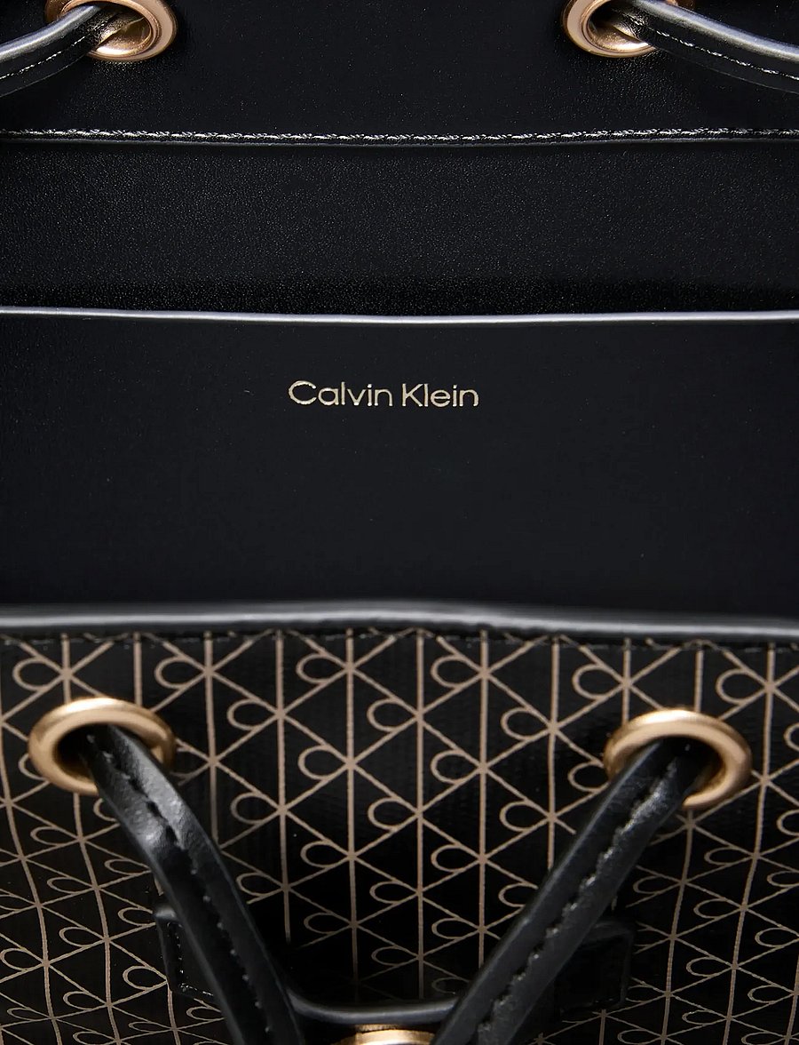 Calvin Klein - FOIL LOGO LARGE FLAP BACKPACK - ryggsäckar - black toasted coconut - 2
