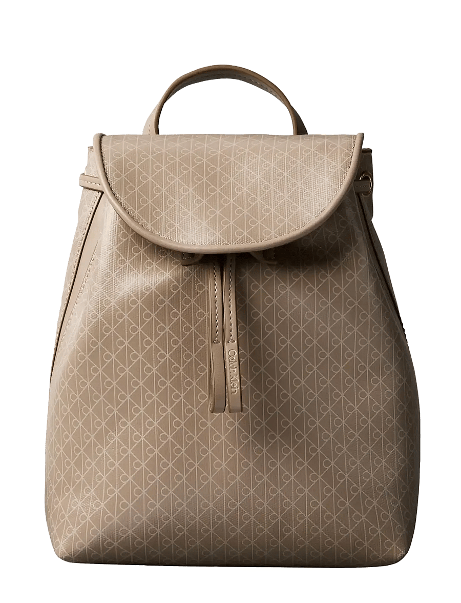Calvin Klein - EMBLEM AOP MINI BACKPACK - rucksäcke - desert taupe aop - 0
