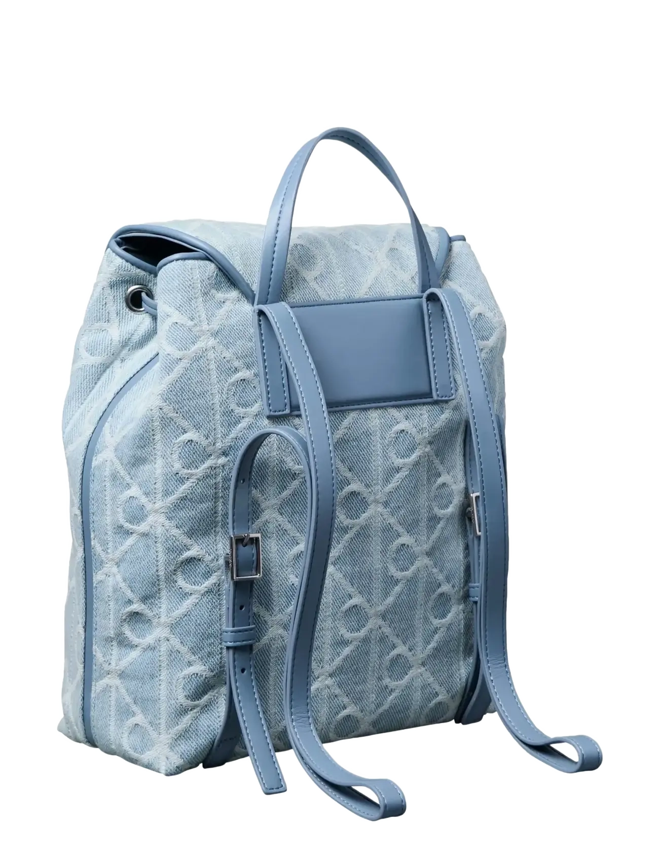Calvin Klein - EMBLEM AOP DENIM BACKPACK - rucksäcke - denim jqd light wash - 1