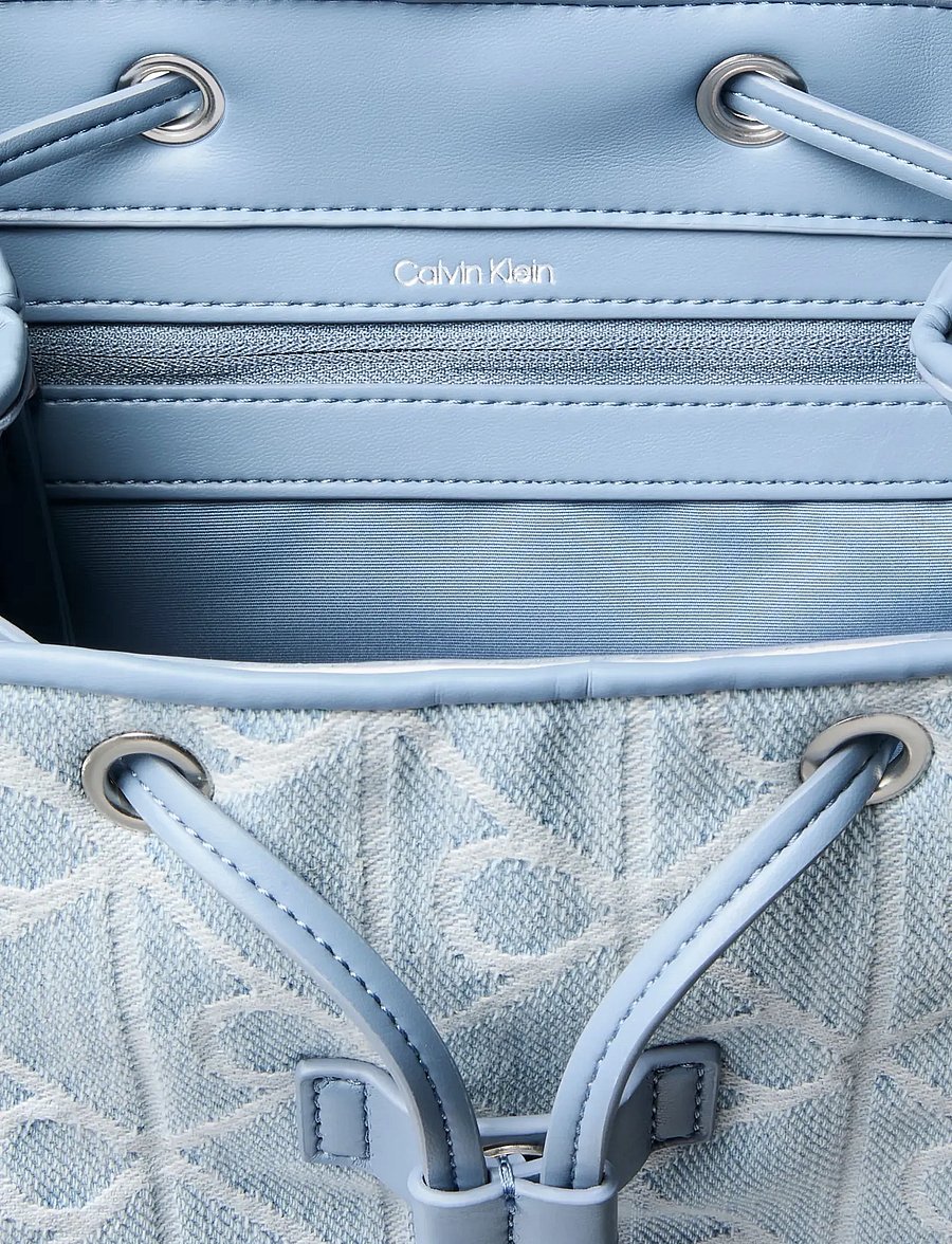 Calvin Klein - EMBLEM AOP DENIM BACKPACK - rucksäcke - denim jqd light wash - 2