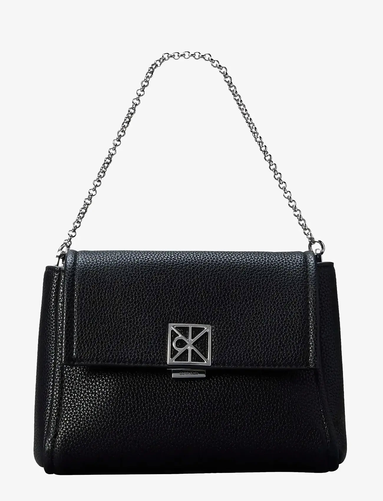 Calvin Klein - EMBLEM HW PEBBLE CROSSBODY 20 - crossbody bags - black - 0