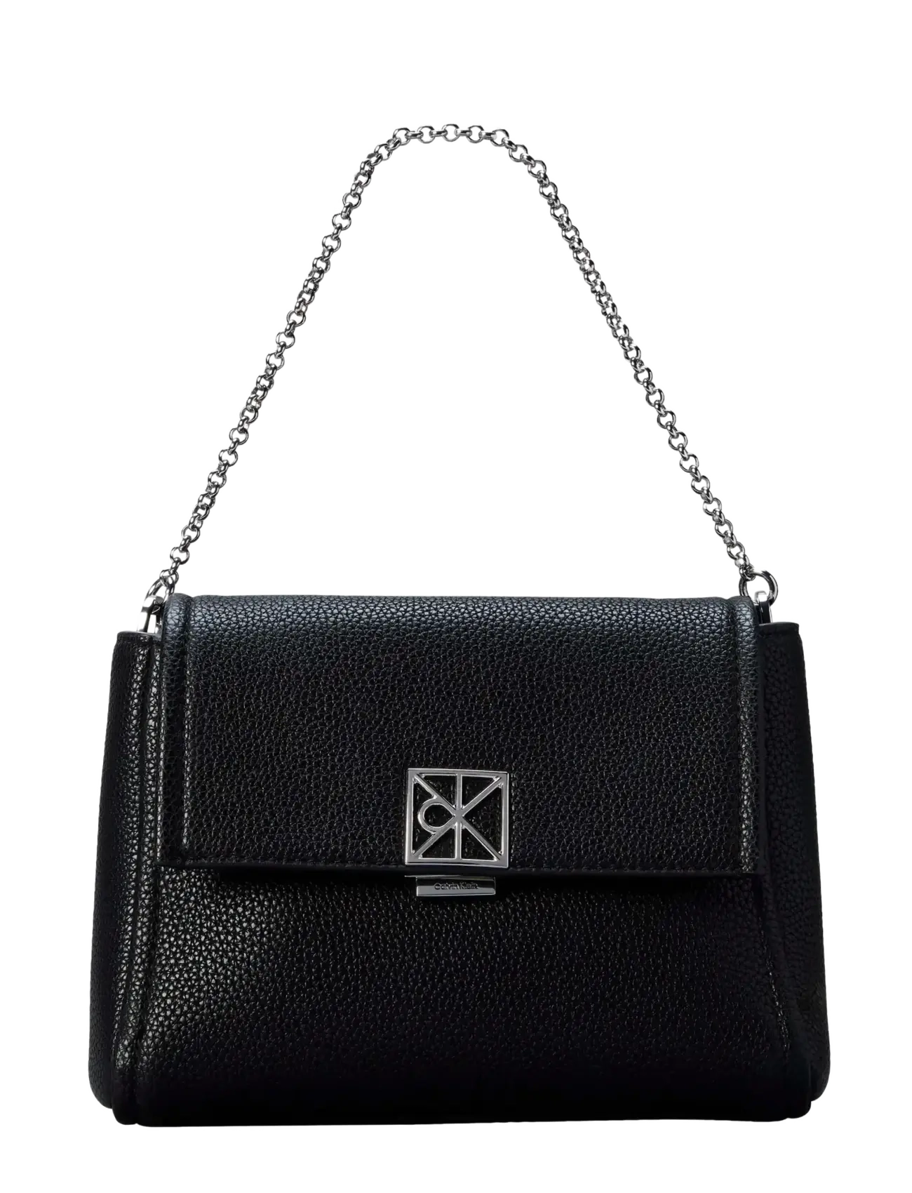 Calvin Klein EMBLEM HW PEBBLE CROSSBODY 20 - Calvin Klein - BLACK / black
