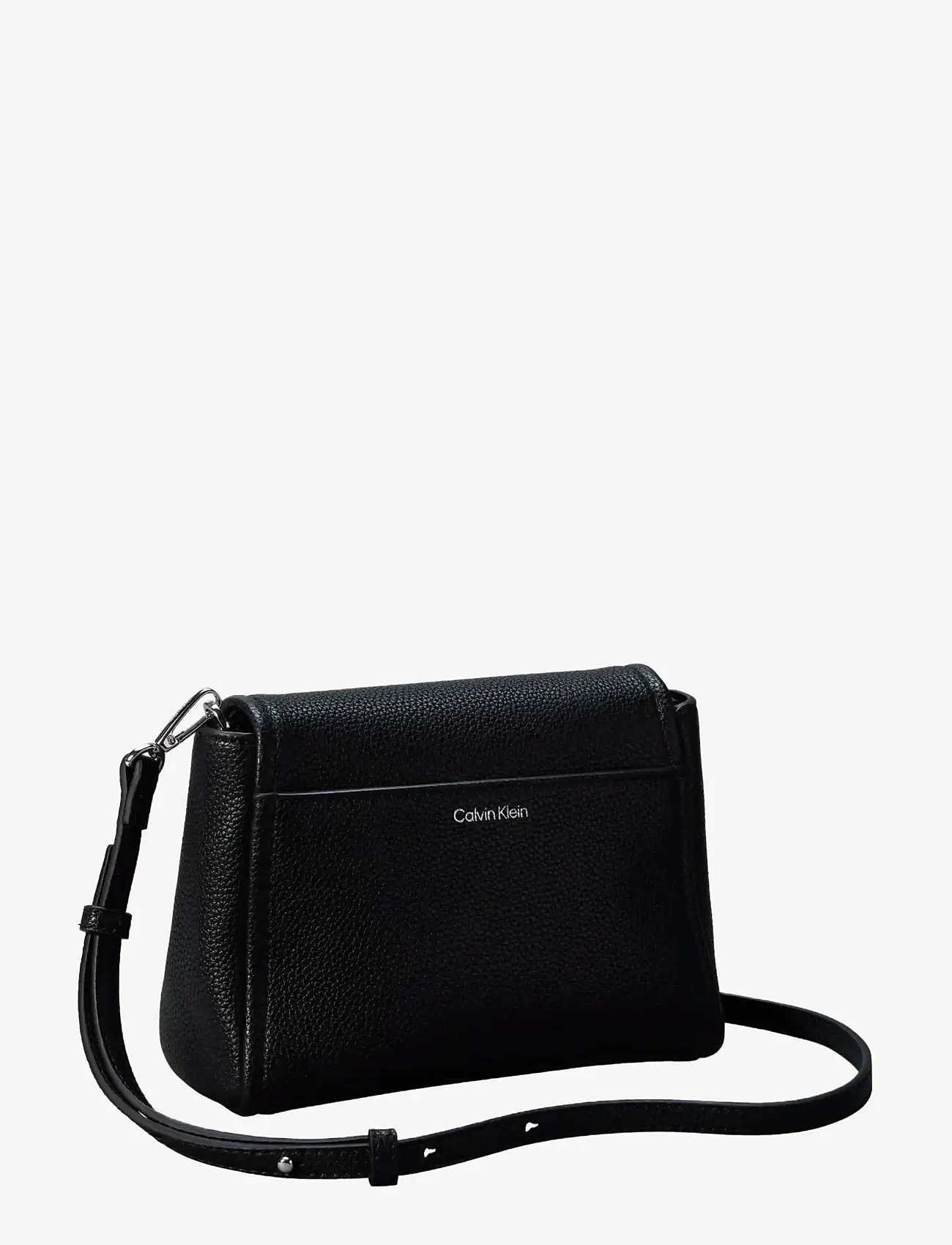 Calvin Klein - EMBLEM HW PEBBLE CROSSBODY 20 - crossbody bags - black - 1