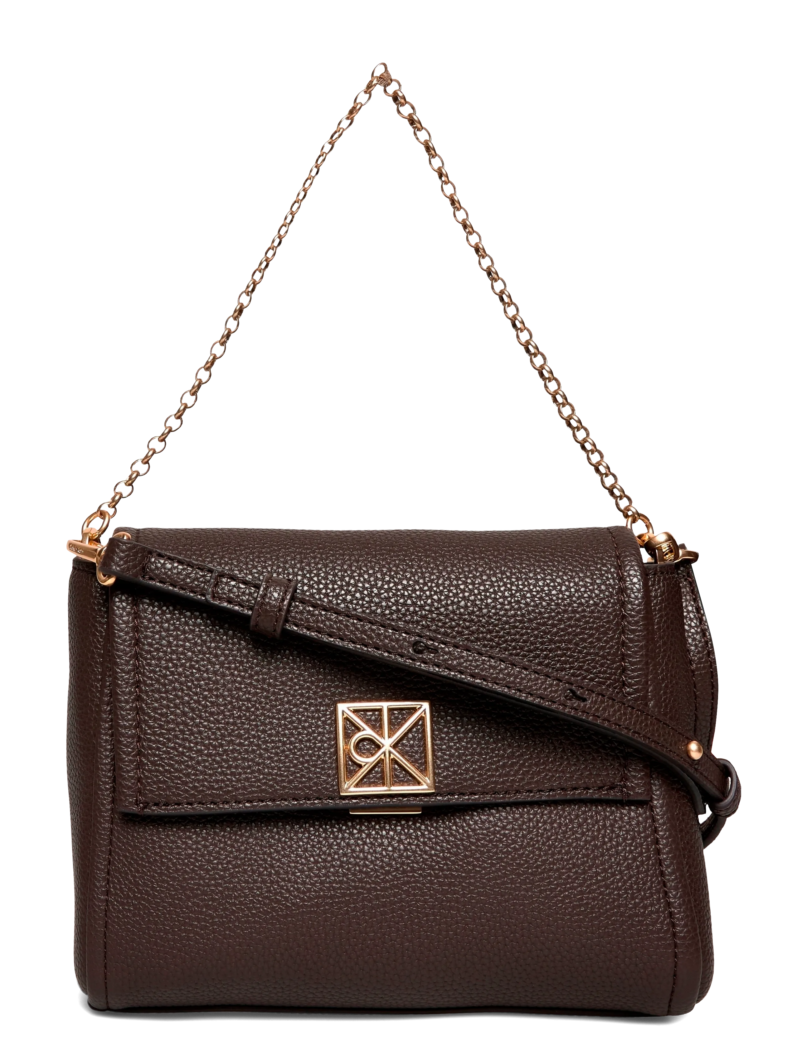 Calvin Klein Emblem Hw Pebble Crossbody 20, Kvinder, Klap Crossbody Taske, Brun, Str: ONE SIZE