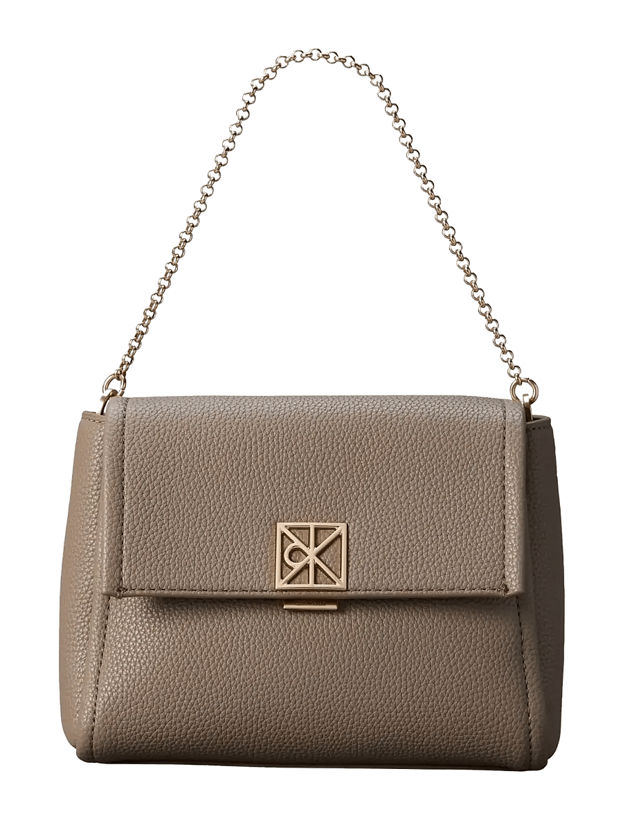 Calvin Klein - EMBLEM HW PEBBLE CROSSBODY 20 - umhängetaschen - desert taupe - 0