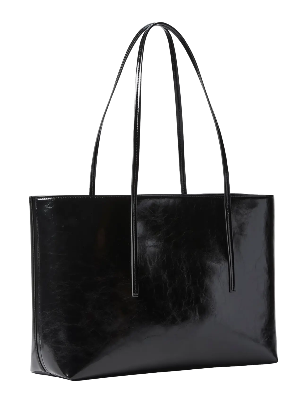 CALVIN KLEIN Foil Logo Glossy Tote W/ Pouch Schwarz - One Size - Damen