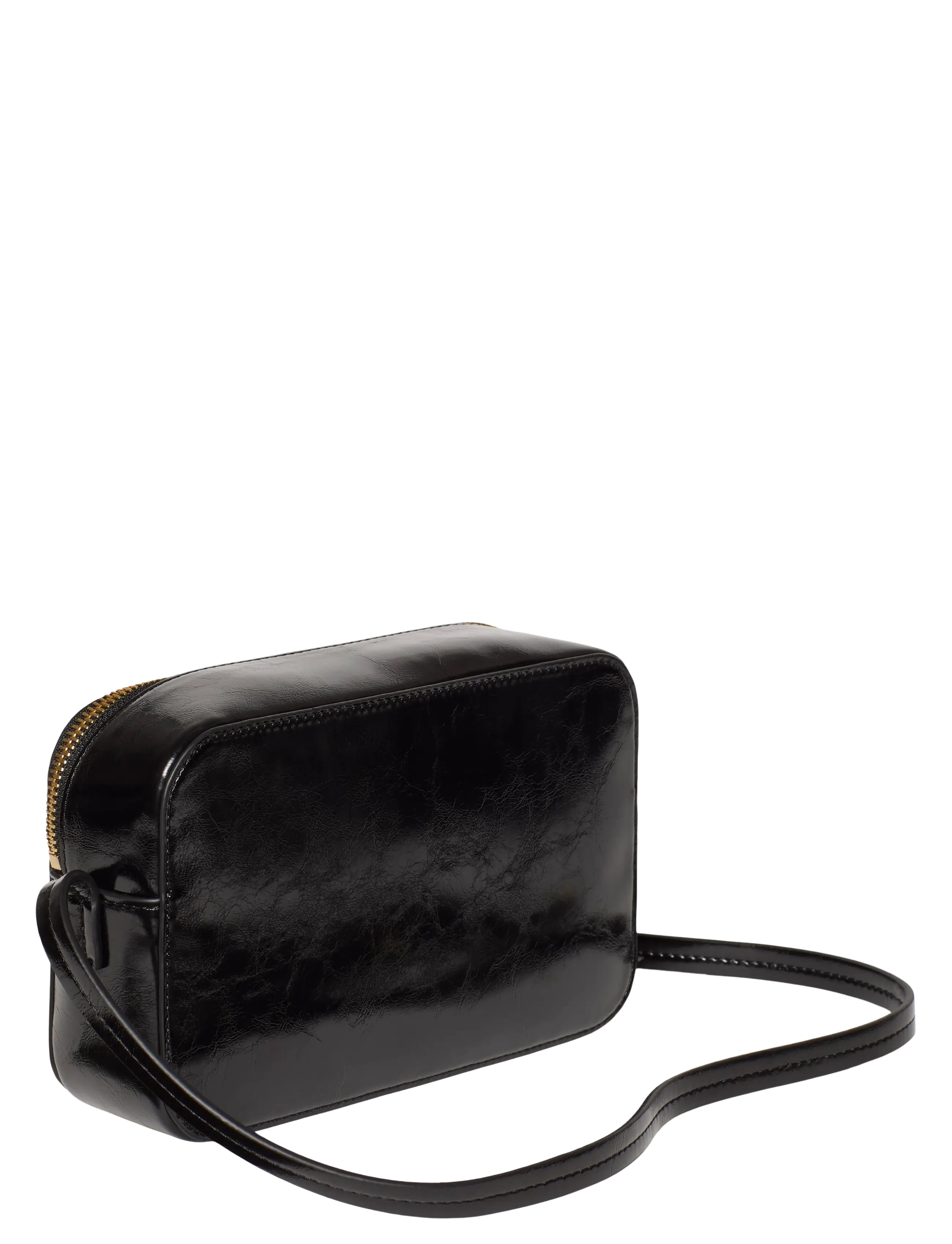 Calvin Klein - FOIL LOGO GLOSSY CAMERA BAG - crossbody bags - black - 1