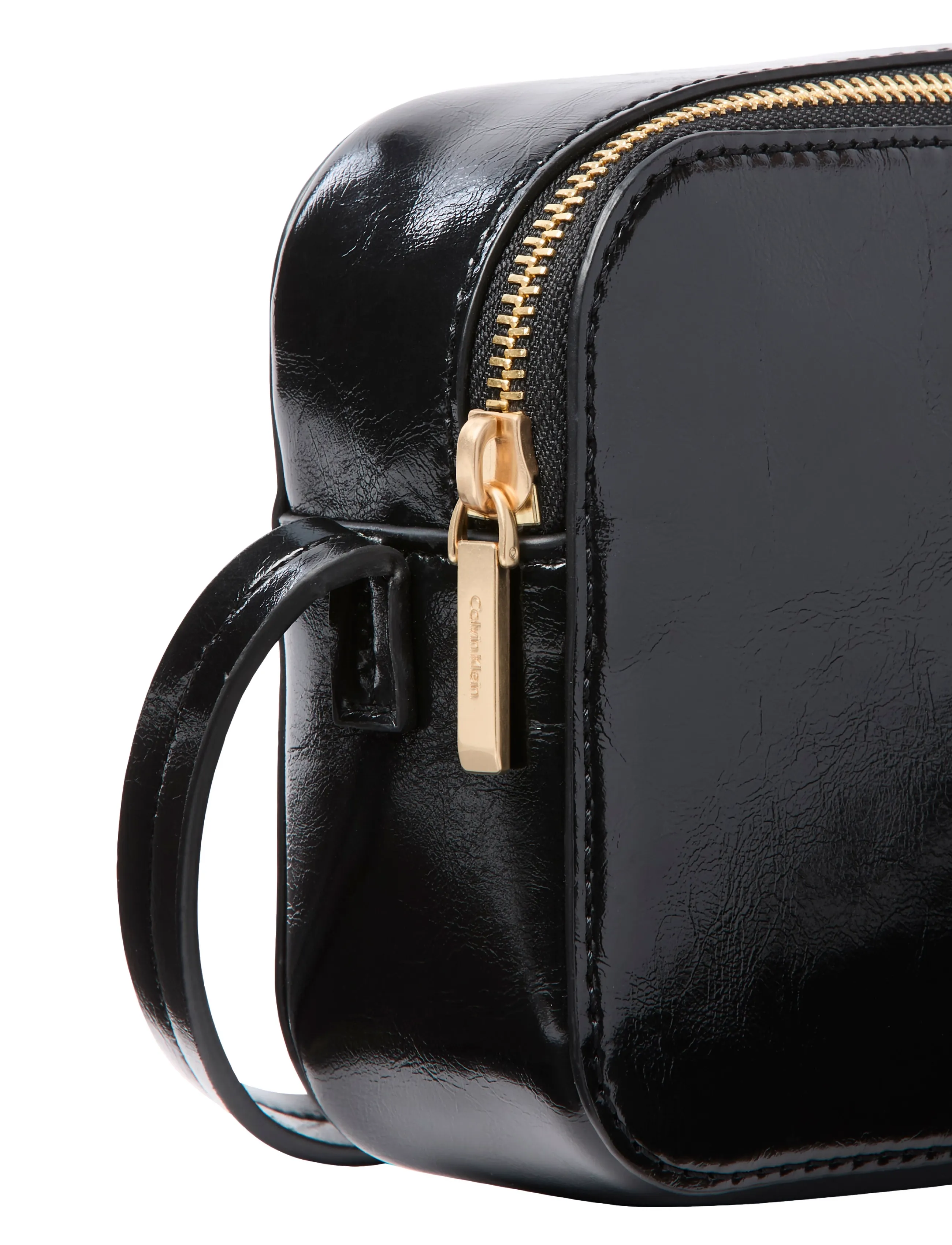 Calvin Klein - FOIL LOGO GLOSSY CAMERA BAG - crossbody bags - black - 3