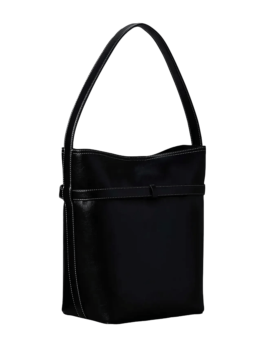 Calvin Klein - BUCKLE MEDIUM BUCKET - bucket bags - black - 1