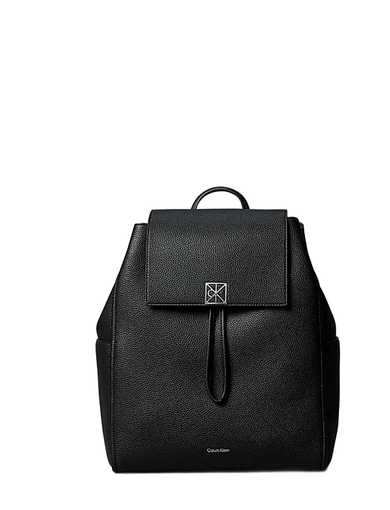 Calvin Klein - EMBLEM HW PEBBLE BACKPACK - hverdags stil - black - 1