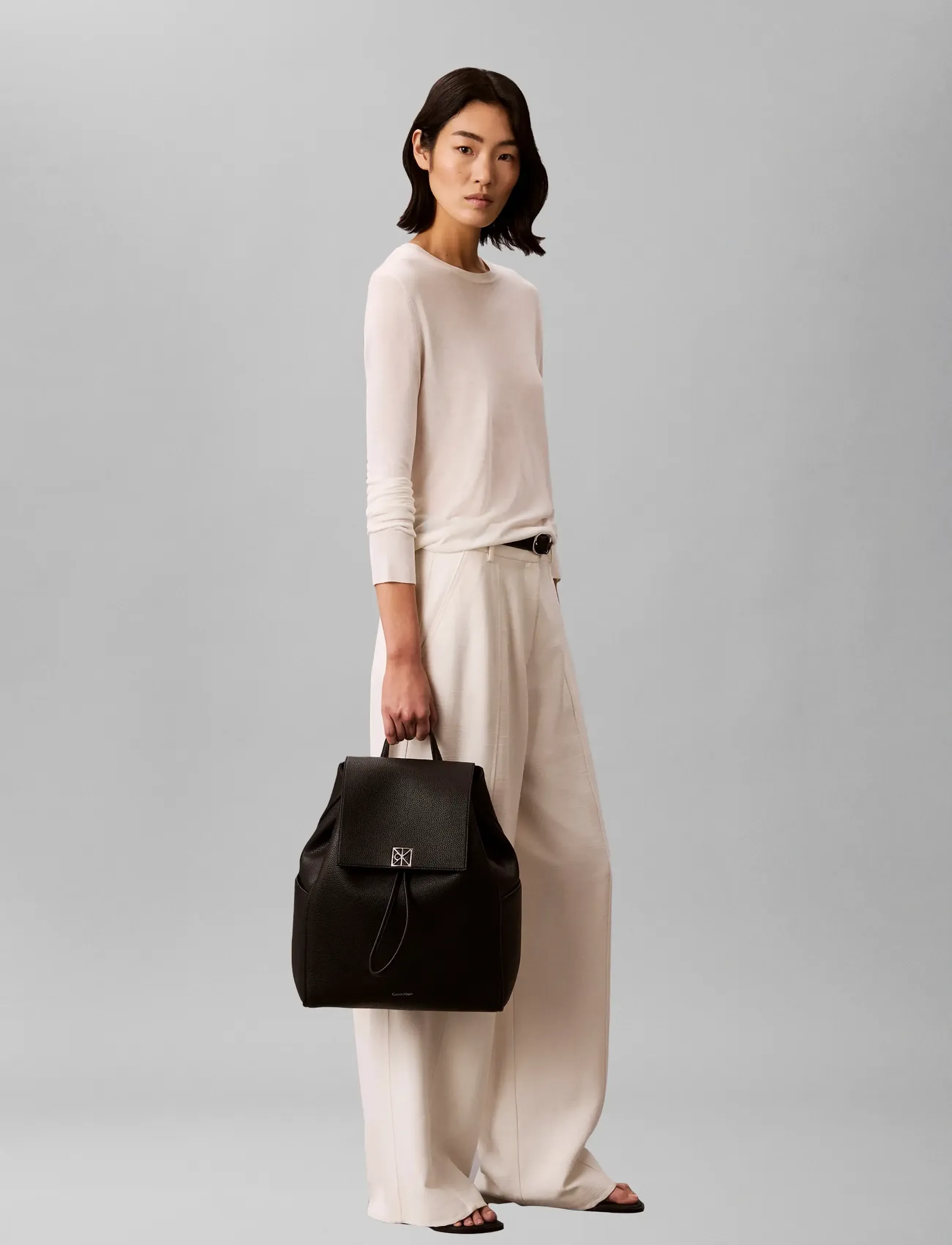 Calvin Klein Emblem Hw Pebble Backpack, One Size, Bags, Schwarz - Backpacks, Frauen