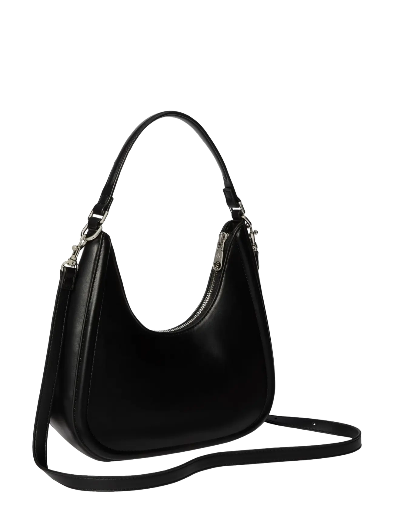 Calvin Klein - BOLD CK SMALL CRESCENT BAG - crossbody bags - black white - 2