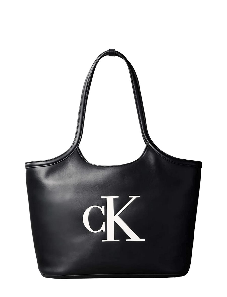 Calvin Klein - BOLD CK SHOPPER - shoppere - black white - 1