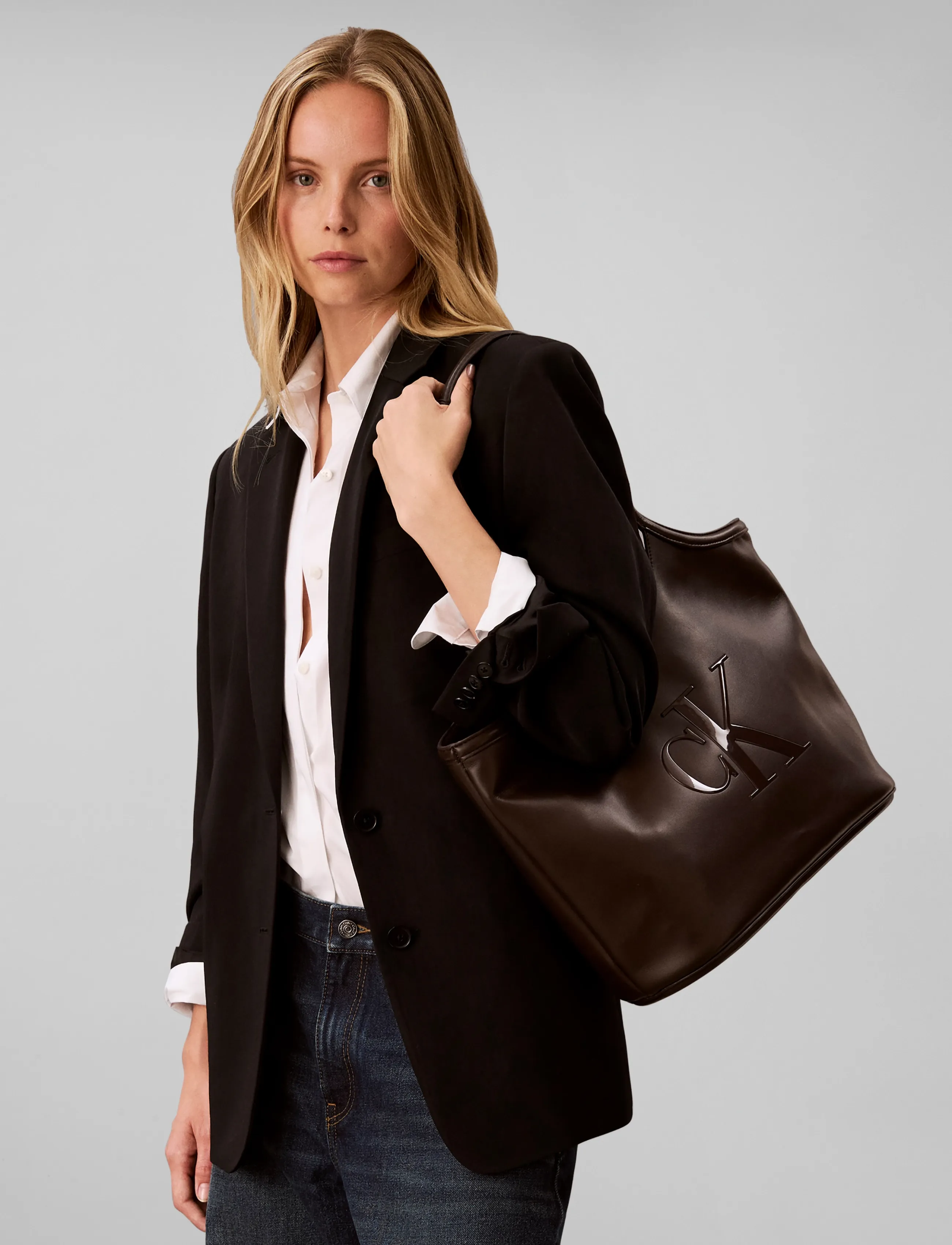 Calvin Klein Bold Ck Shopper, One Size, Brown, Tasker > Shoppere, Dame