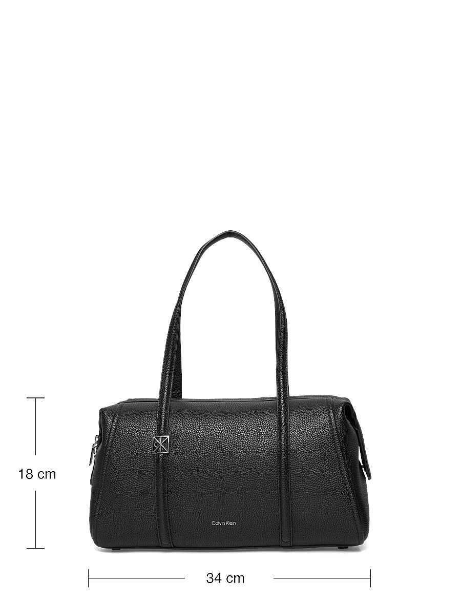 Calvin Klein - EMBLEM HW PEBBLE DOCTOR SHOULDER - hverdags stil - black - 3