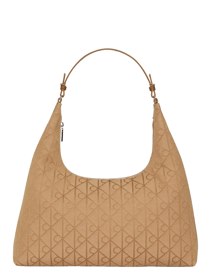 Calvin Klein - EMBLEM JACQUARD SHOULDER BAG - igapäevane stiil - cornstalk tbd aop jqd - 0