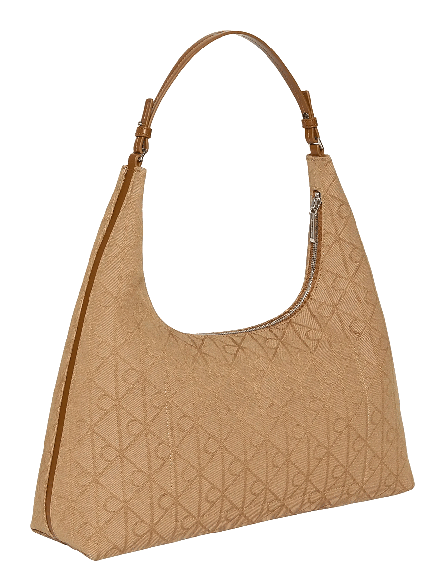 Calvin Klein - EMBLEM JACQUARD SHOULDER BAG - igapäevane stiil - cornstalk tbd aop jqd - 1