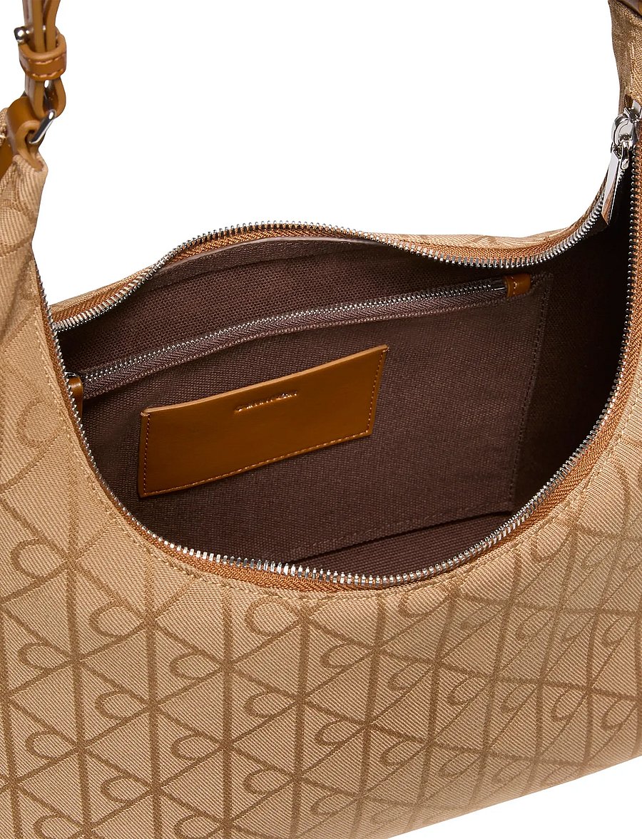 Calvin Klein - EMBLEM JACQUARD SHOULDER BAG - igapäevane stiil - cornstalk tbd aop jqd - 3